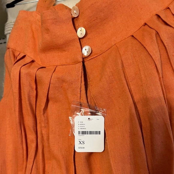 Free People Classic Shapeless Fit Jumpsuit Orange - Picture 8 of 10